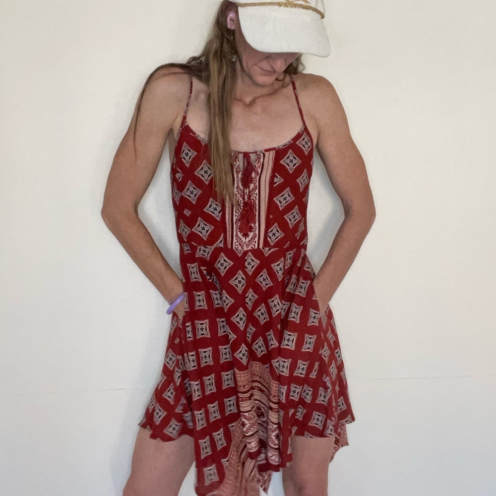 ♥️Xhilaration Red Geometric Mini Dress